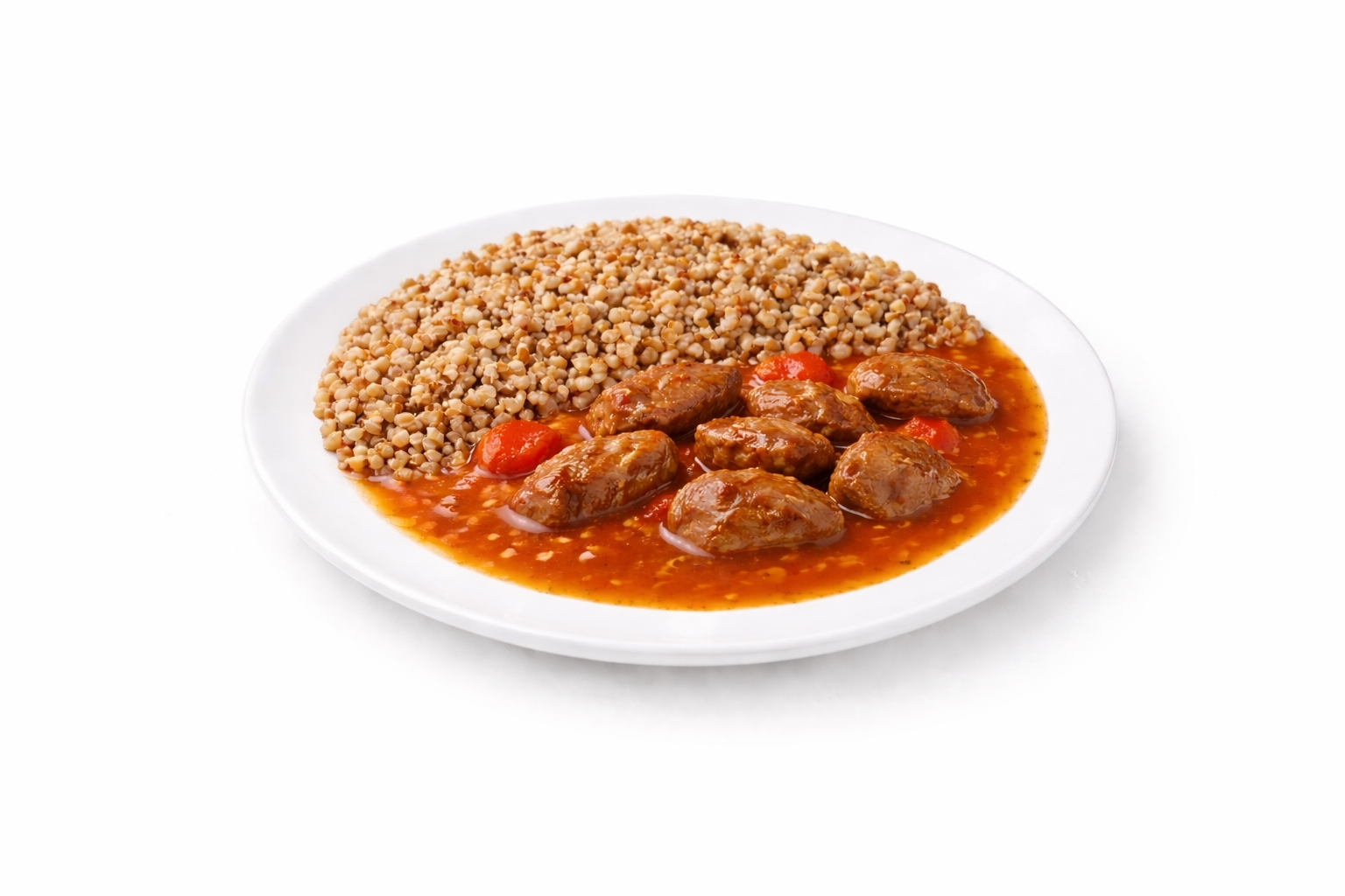 Гуляш с гречкой