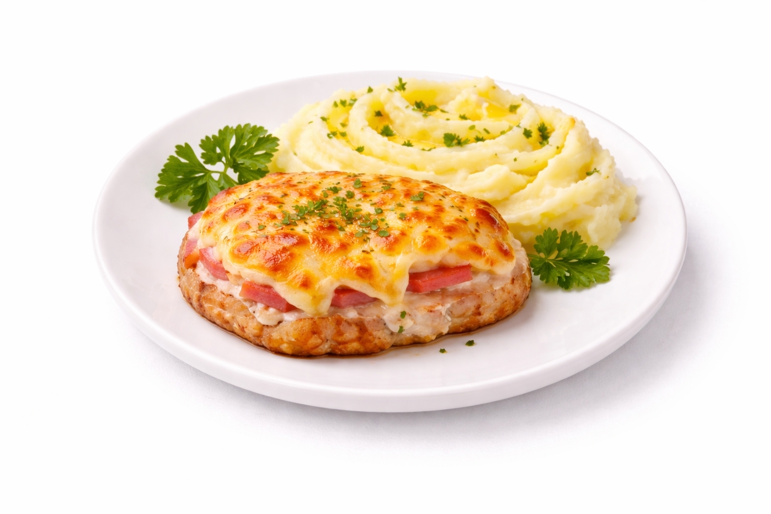 Мясо по-французски с картофельным пюре